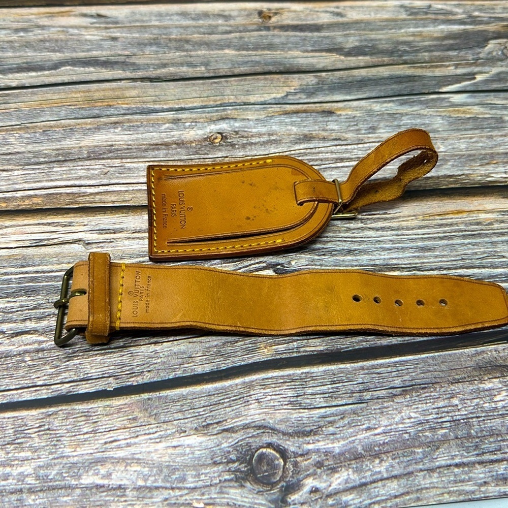 Authentic Louis Vuitton Luggage Tag and Poignet Set - Picture 2 of 4